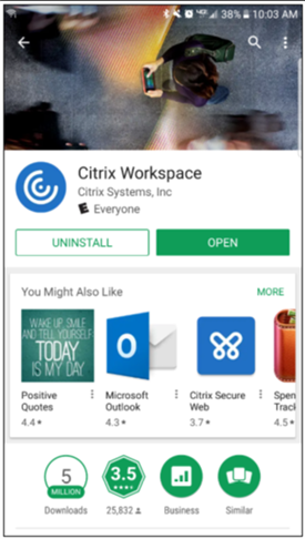 citrix workspace store