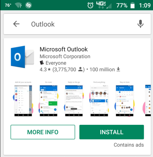 office 365 outlook android